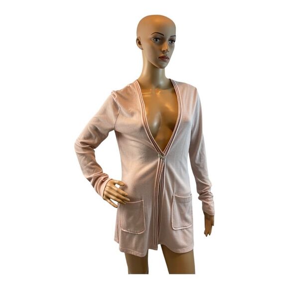 Ann Taylor Women's Sweater Medium Cardigan Open Stretch Pink Size Small - Picture 1 of 11